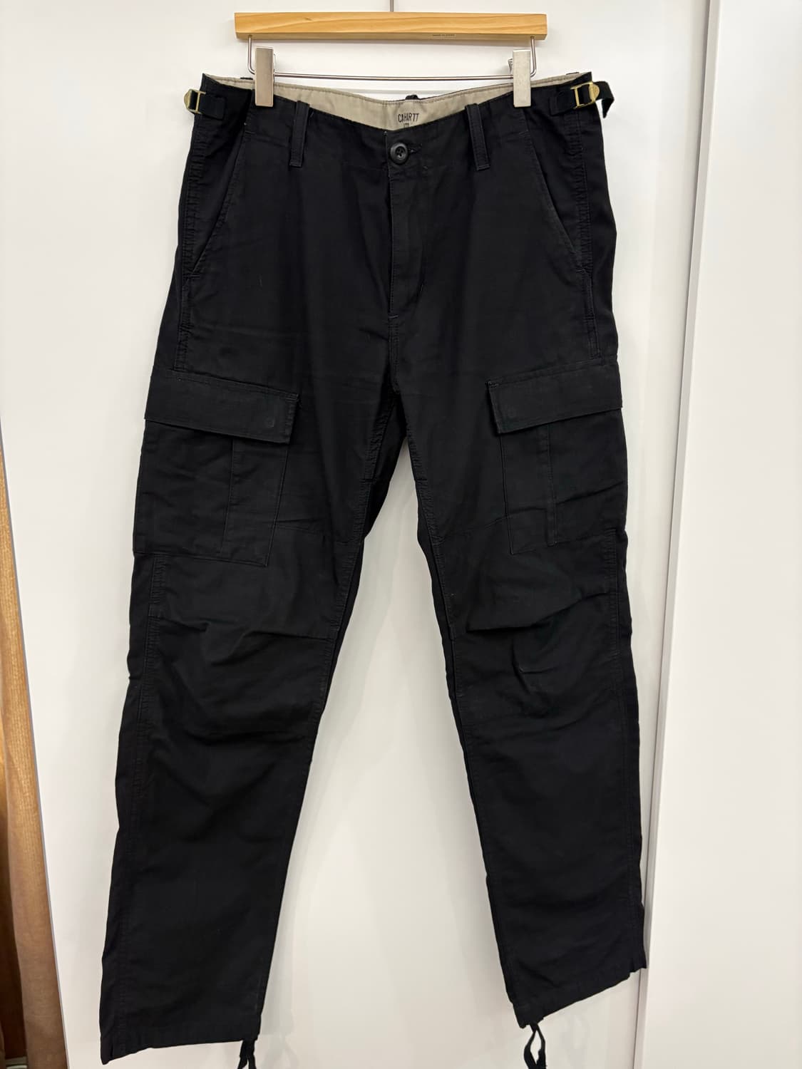 칼하트 WIP 에비에이션 팬츠 30x32 블랙 상품이미지1