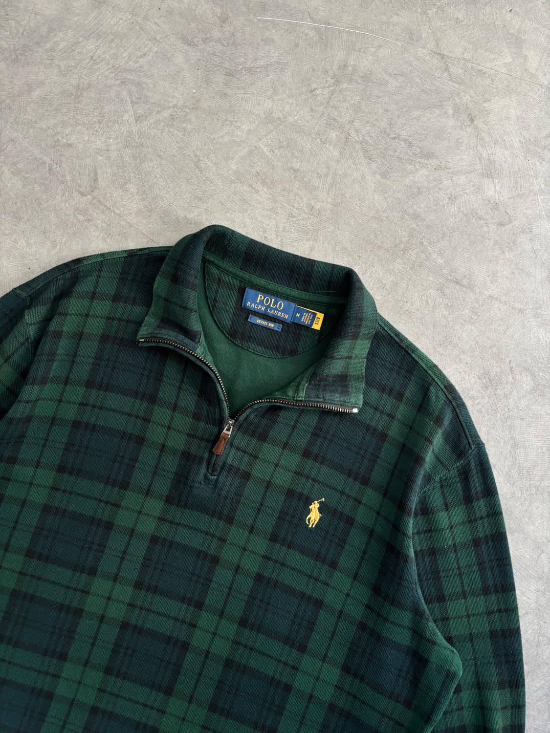 Polo 폴로 랄프로렌 신형라벨 타탄체크 하프집업 니트 상품이미지2