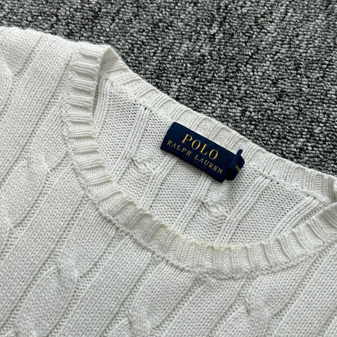 폴로 랄프로렌 화이트 케이블 니트  상품이미지5
