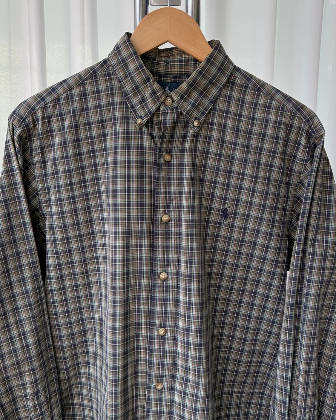 [M]폴로 랄프로렌 클래식핏 옥스포드 체크 셔츠 상품이미지4