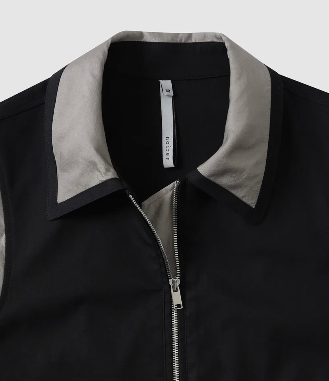 노이어 콘트라스트 오간자 바시티 자켓 (블랙) 상품이미지4