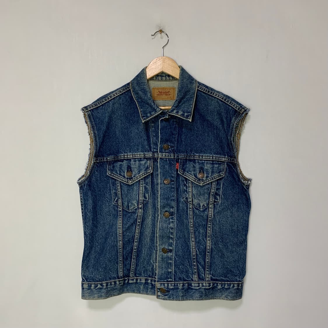 리바이스 빈티지 y2k 2000s 데님 조끼 베스트 청자켓 남성 40 상품이미지1