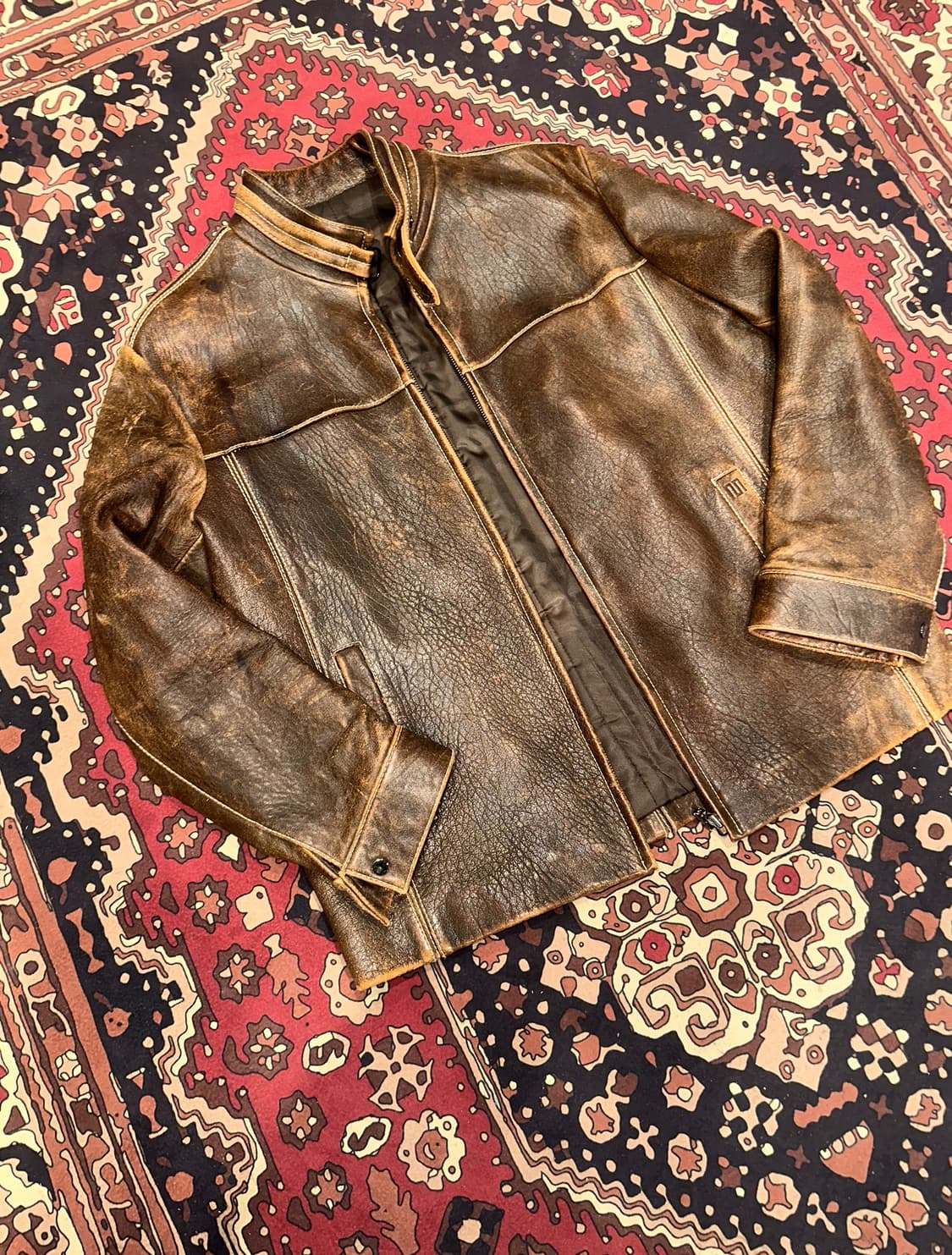 ( XL-2X ) 가죽자켓 레더자켓 워크웨어 아메카지 빈티지가죽 상품이미지2