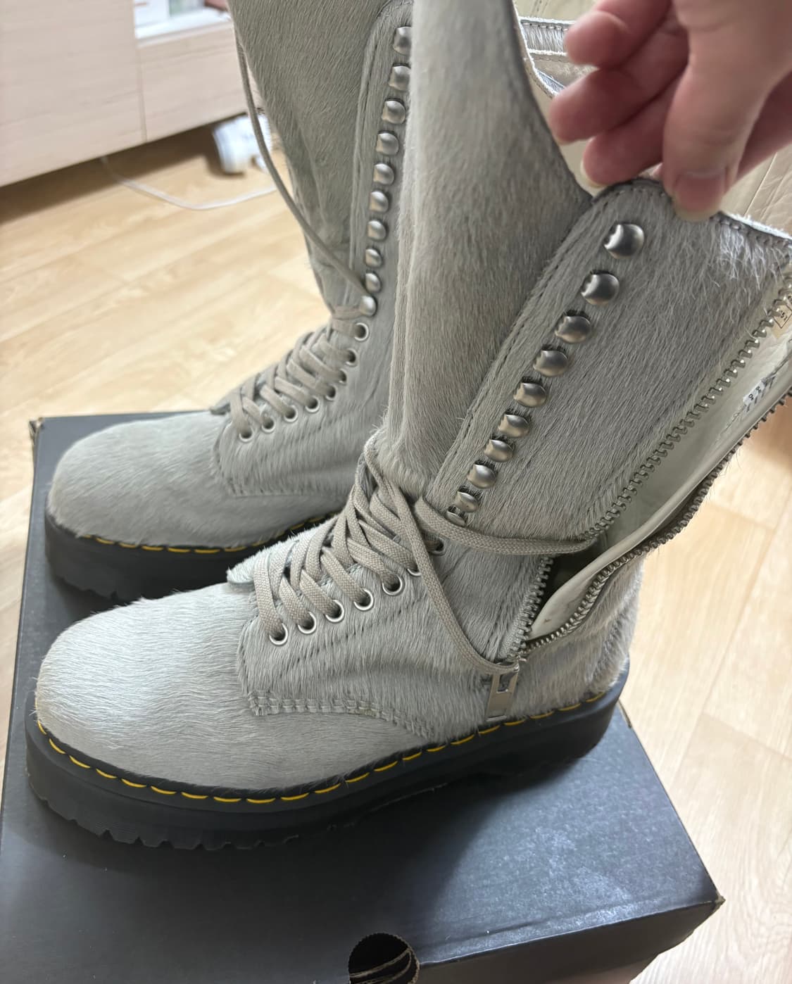 릭오웬스 닥터마틴 1918 RO 플래티넘 베이지 상품이미지1