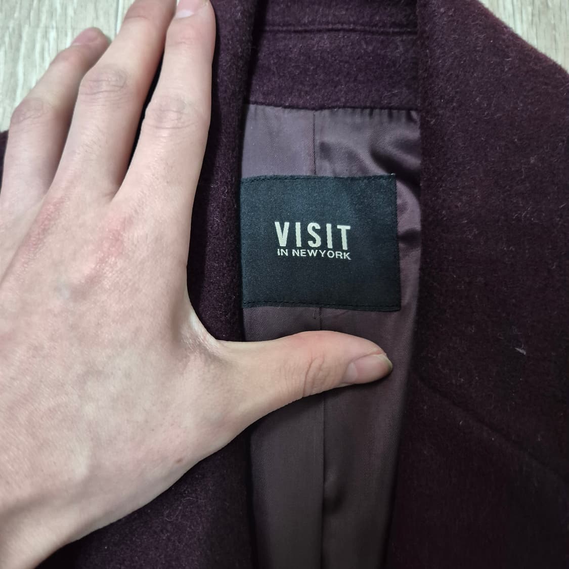 비지트인뉴욕 여성 캐시미어 럭셔리 싱글 코트 (55) 상품이미지4