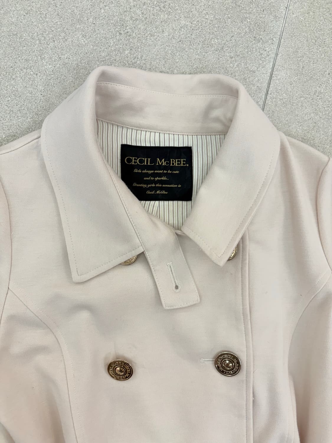 세실맥비 베이지 더블 코트 상품이미지2