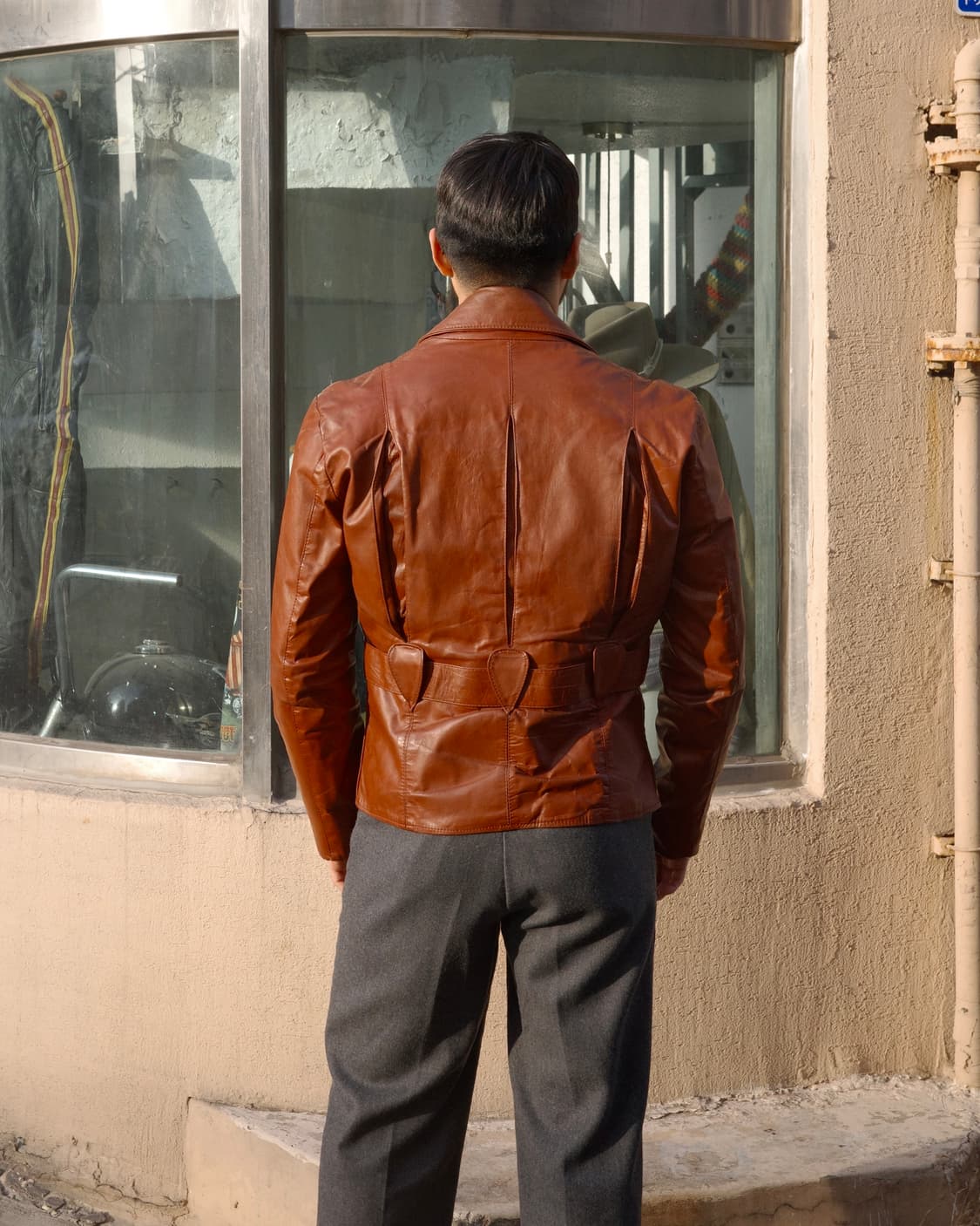 70s 히피 레더 패널 자켓 상품이미지6