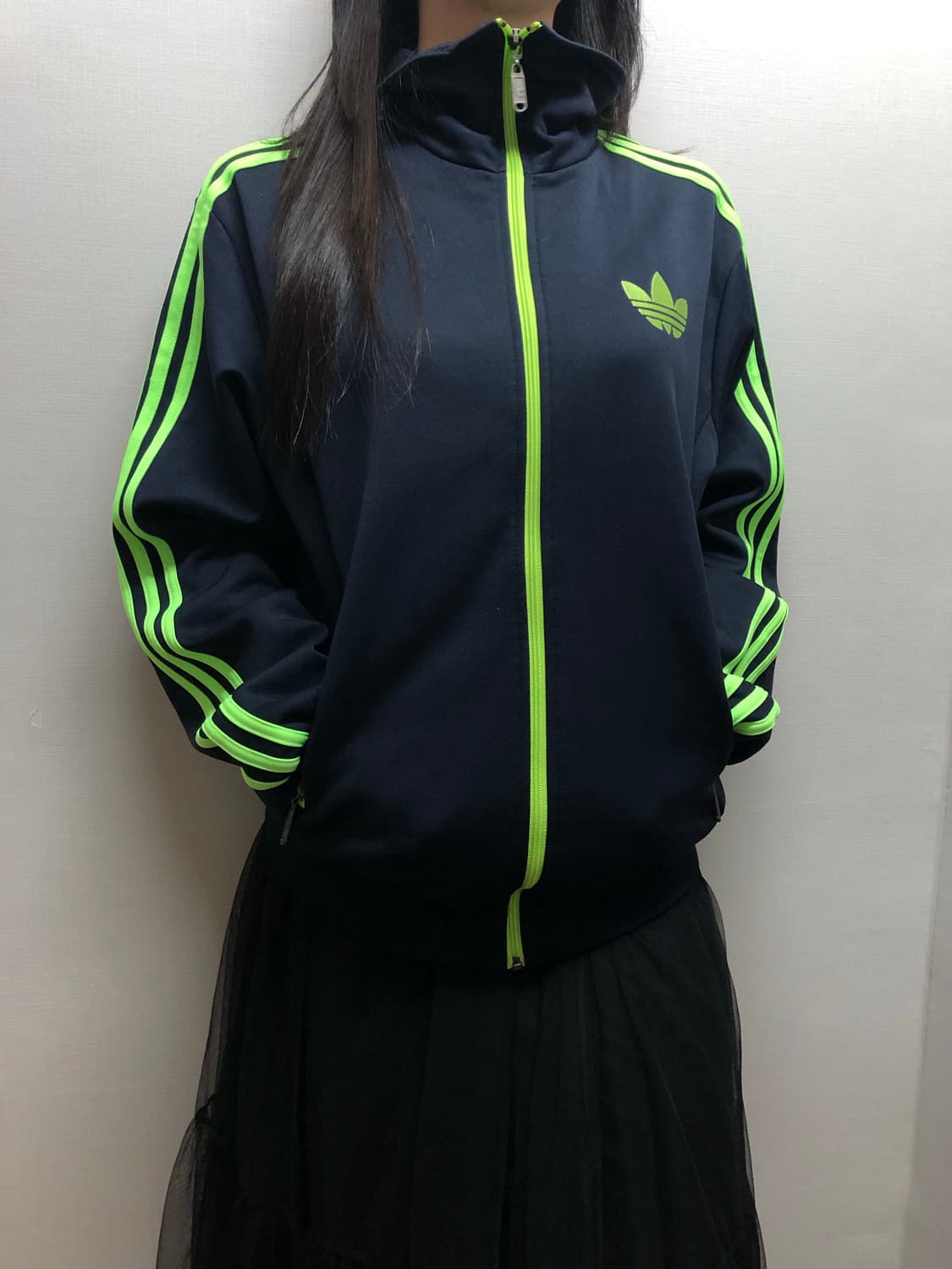 빈티지 아디다스 네이비 그린 파이어버드 져지 상품이미지7