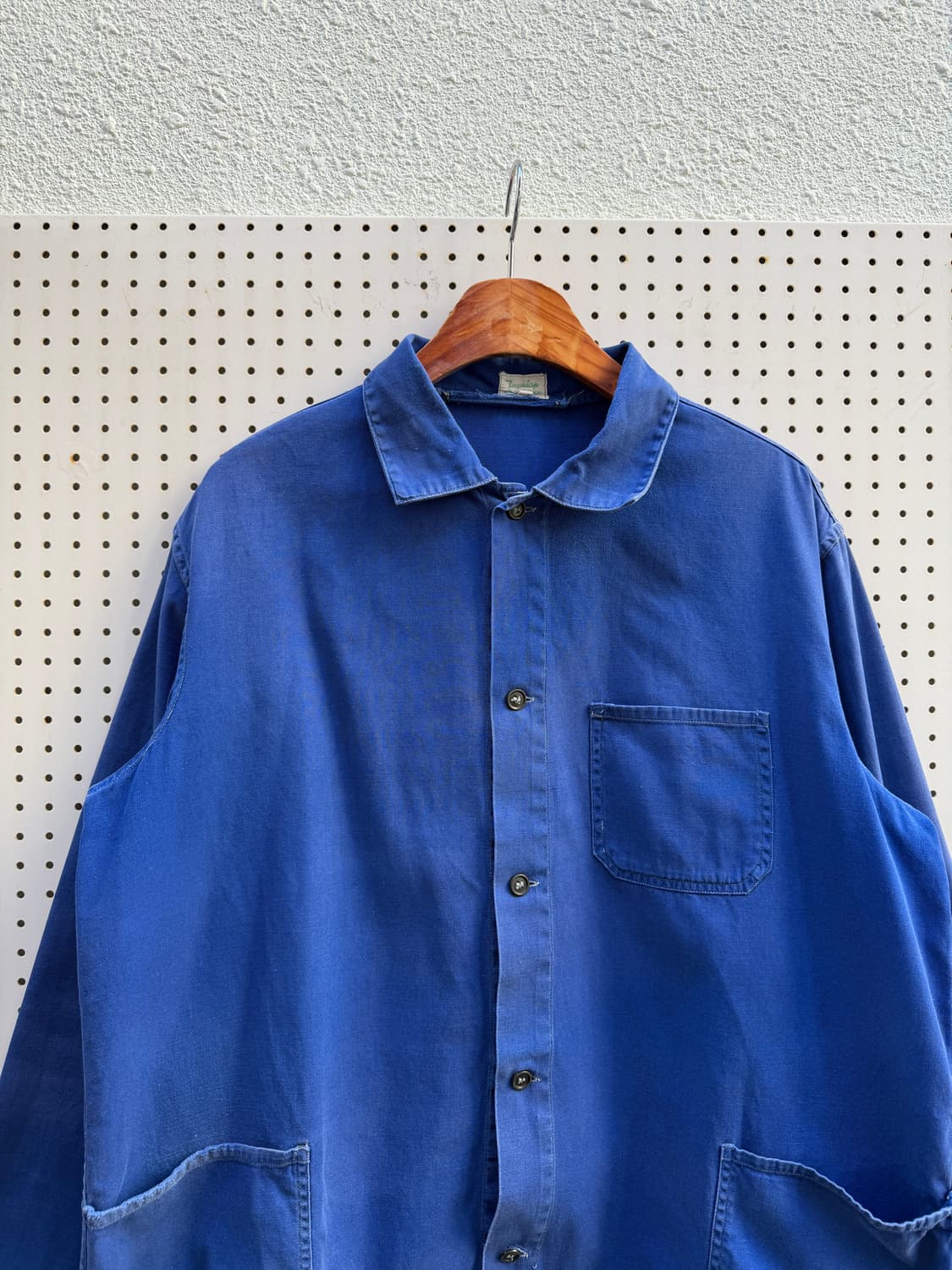1970s FADED WASHED BLUE OLD 빈티지프렌치워크자켓 상품이미지3
