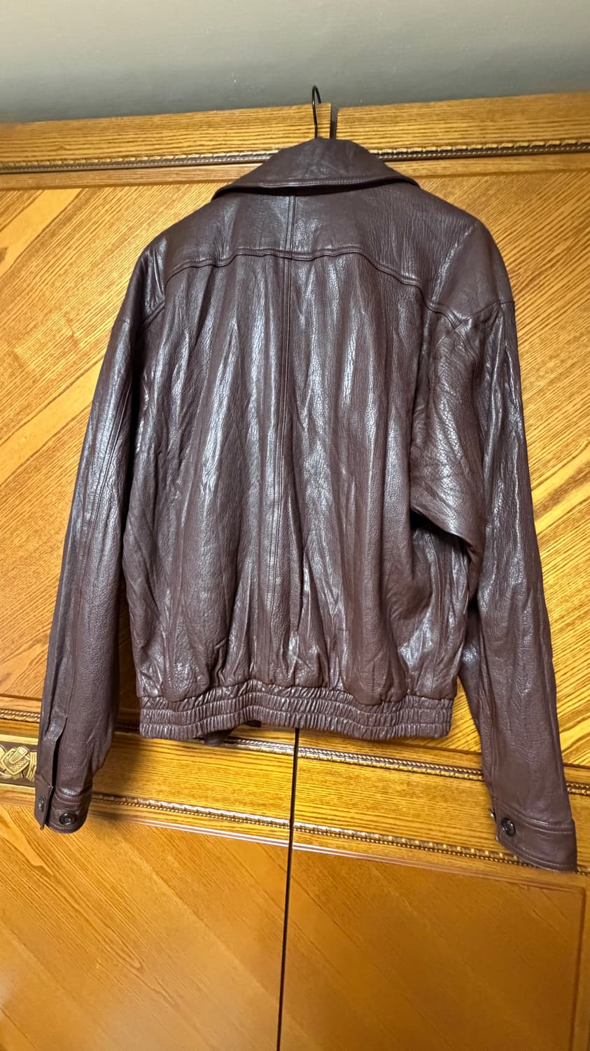 렉토 하이넥 가죽점퍼 브라운 XL 상품이미지6