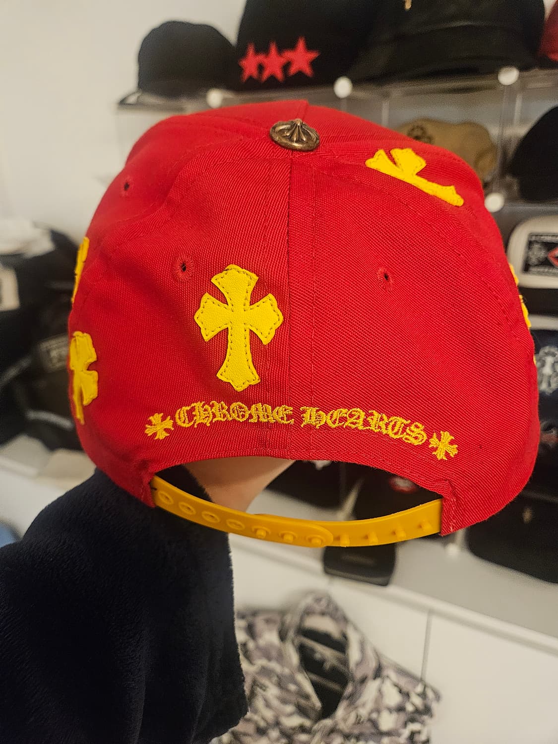 크롬하츠 정품 레더 패치 모자 캡 상품이미지3