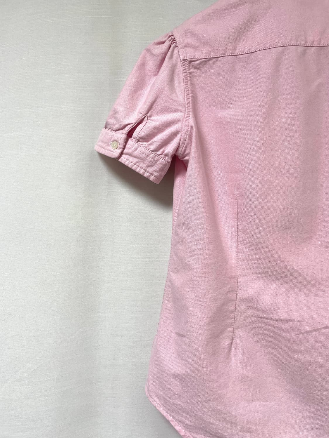 폴로 걸즈 여성 모리걸 둥근카라 퍼프소매 옥스포드 반팔셔츠 상품이미지6