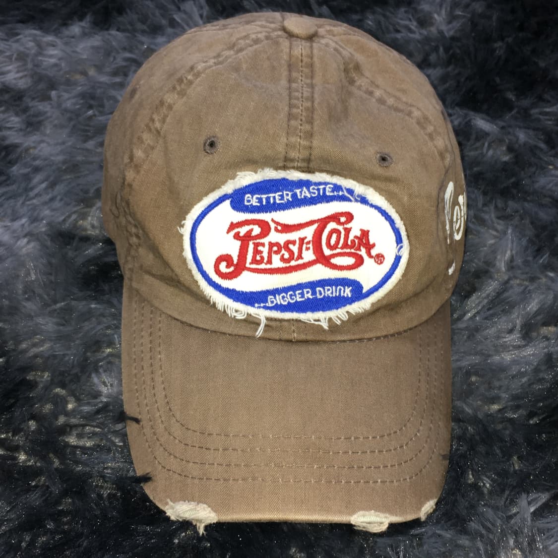 투티/0353 펩시 콜라 빈티지 Y2K 캡 빈티지 모자 브라운 패치 로고 상품이미지3