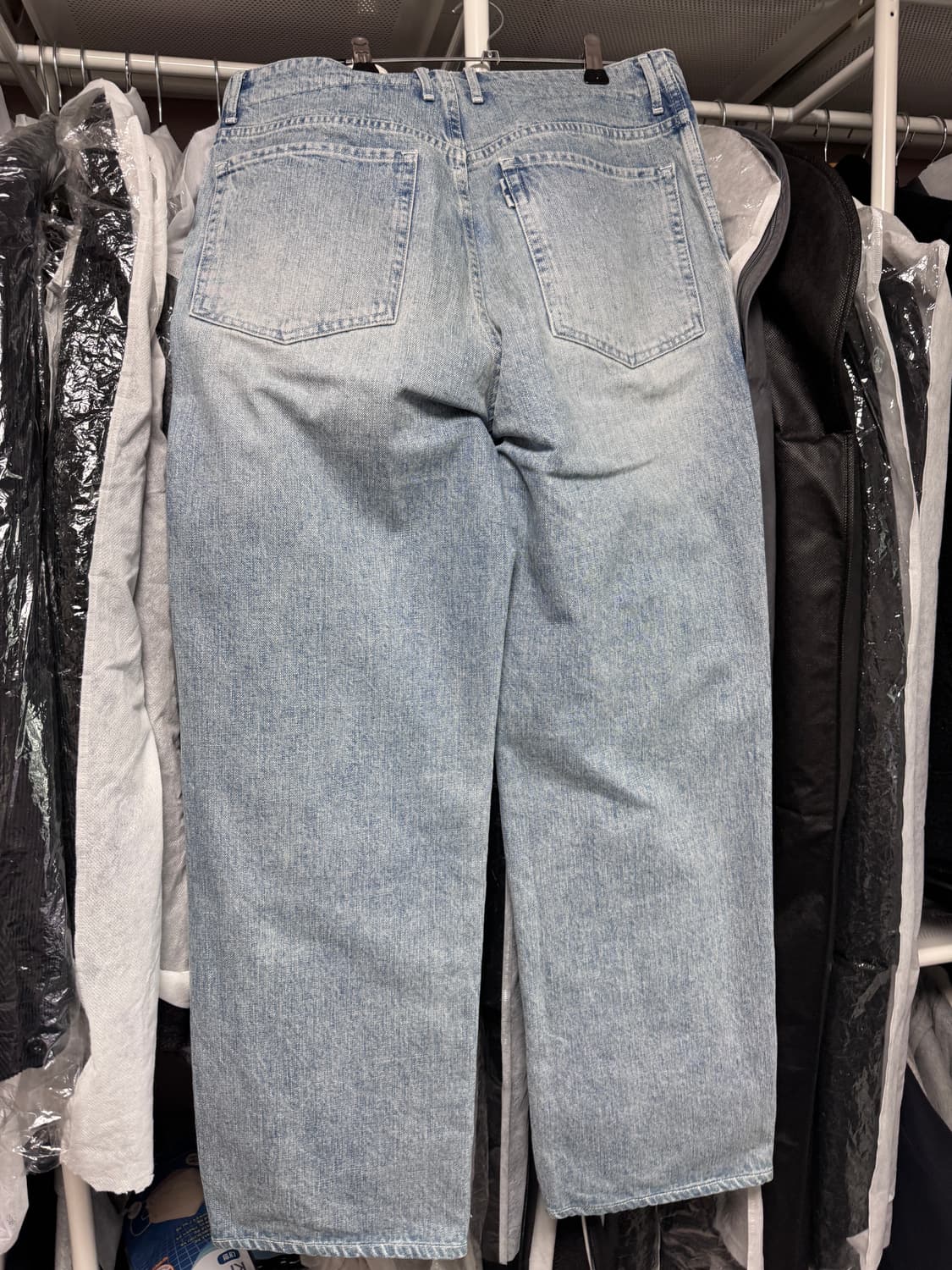 포터리 와이드 데님 라이트 블루 2사이즈   상품이미지2