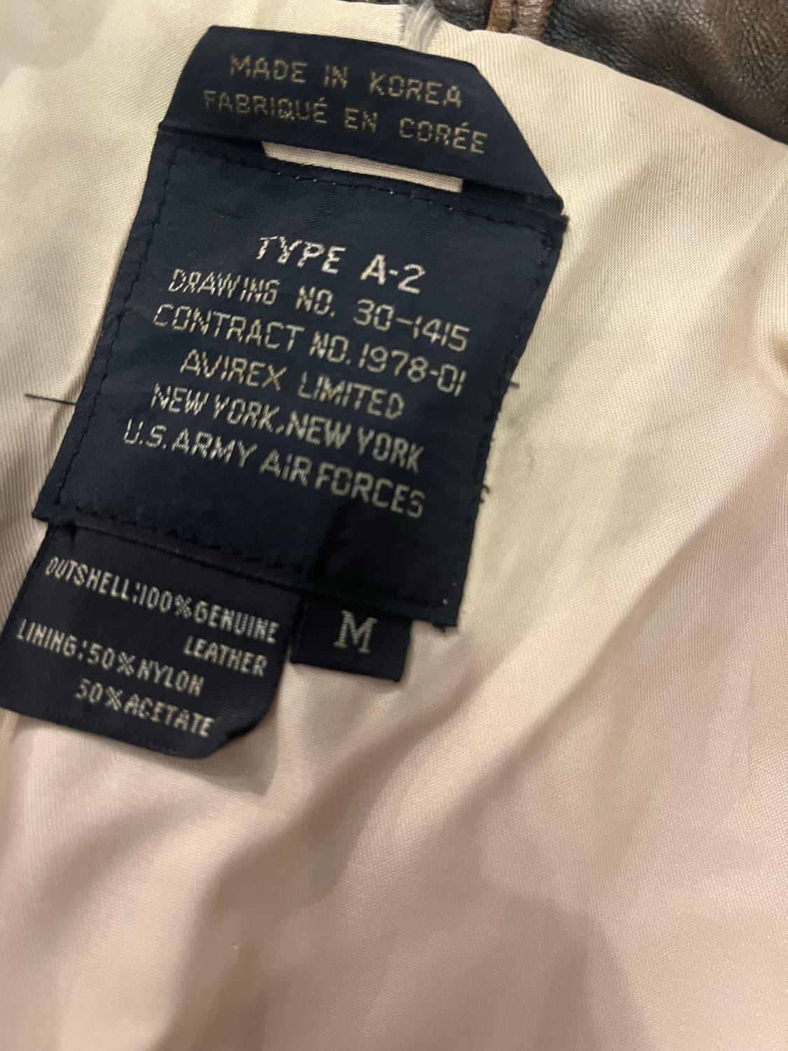 빈티지 아비렉스 A-2 자켓 상품이미지4