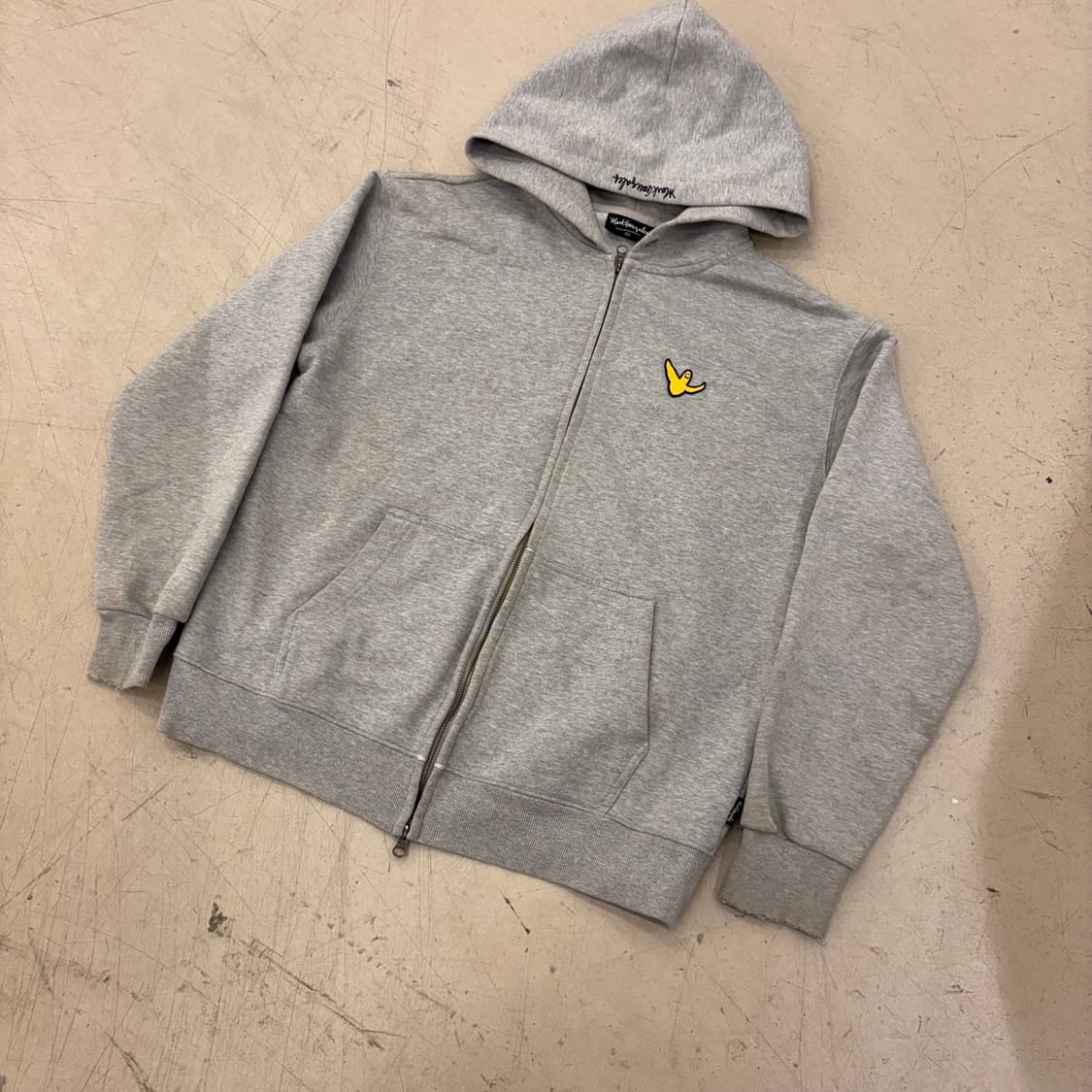마크곤잘레스 빅로고 그레이 후드집업 상품이미지1