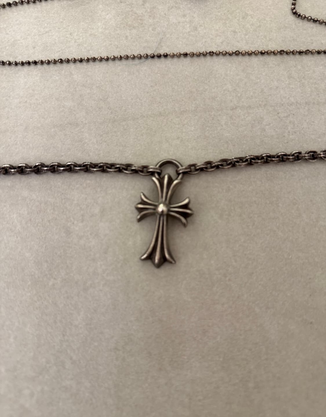 크롬하츠 실버 20인치 페이퍼체인 일체형 목걸이  상품이미지2