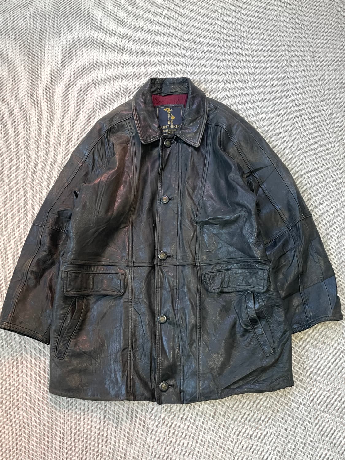 8~90s  WNICHESER 양가죽 헌팅 자켓 J03394 상품이미지1