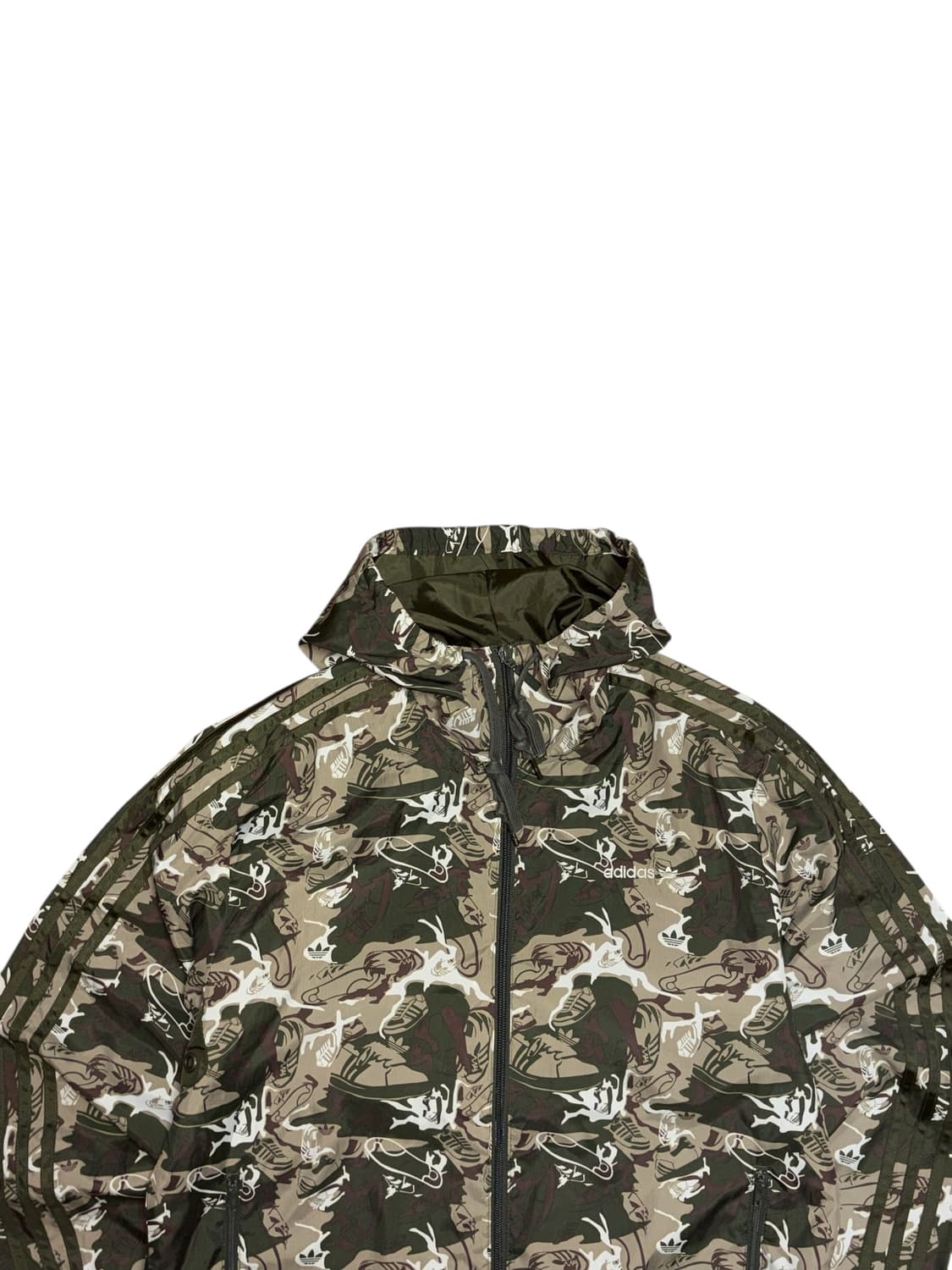 아디다스 카모 패턴 후드집업 바람막이 상품이미지4