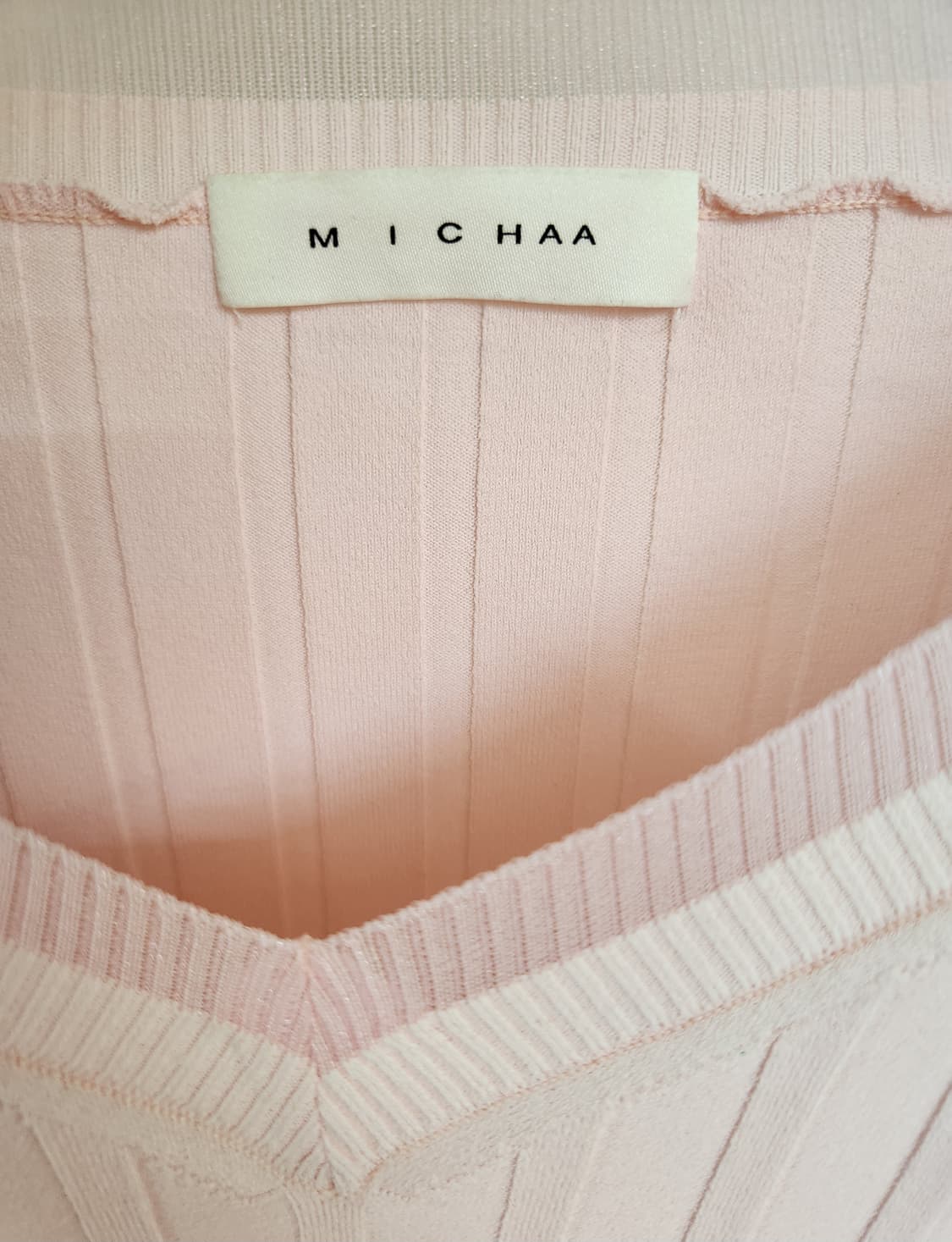 미샤 골지니트 브이넥 탑 55사이즈 상품이미지4