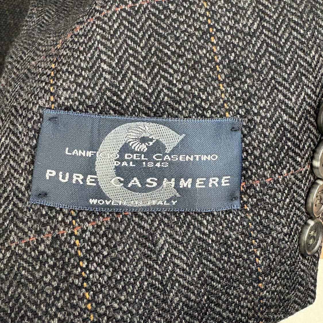 모다 디 이탈리아 헤링본 캐시미어 자켓 남성 XL 상품이미지6