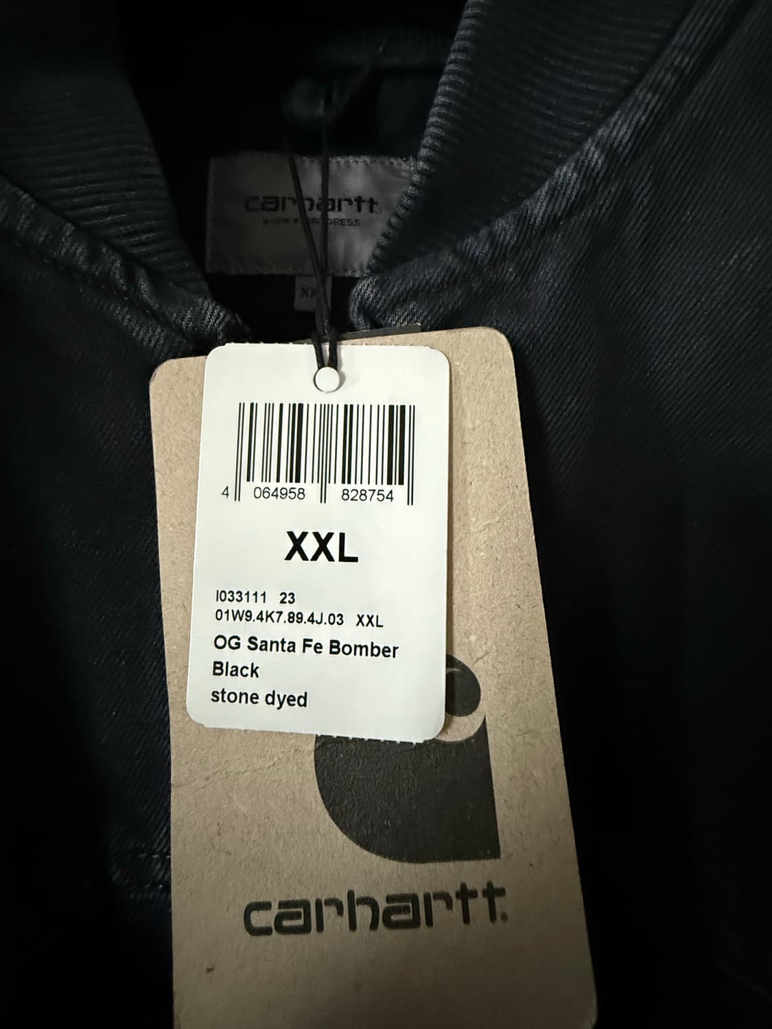 (XXL) 칼하트 wip 윕 og 산타 페 봄버 블랙 스톤 다이드 상품이미지3