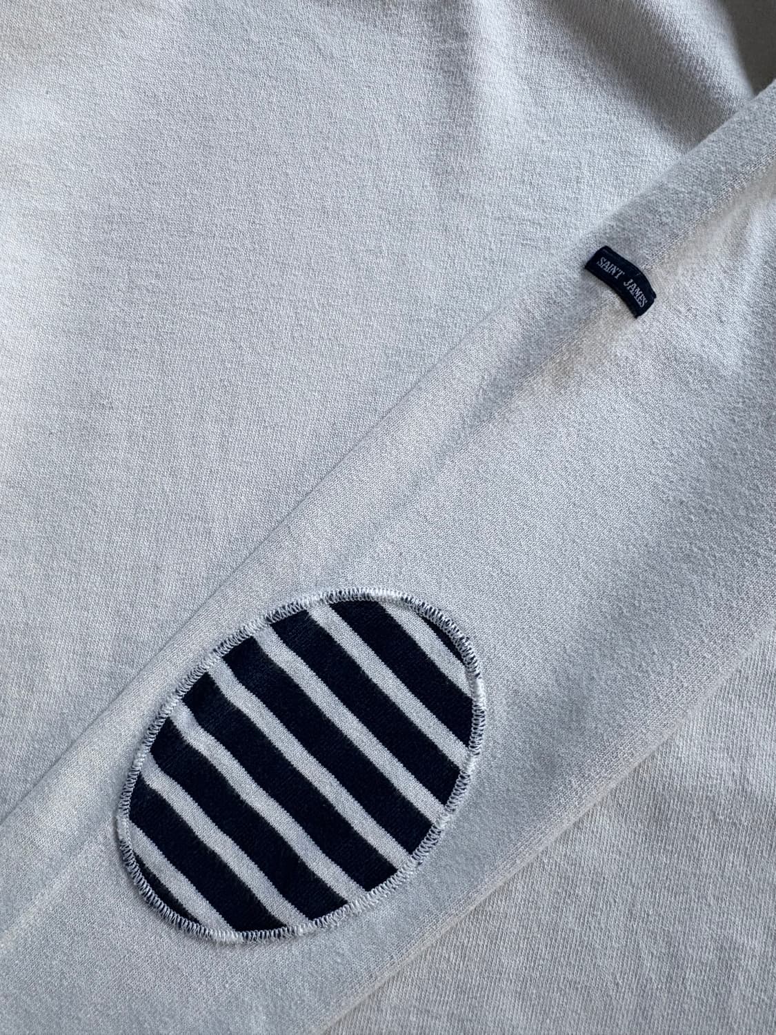 SAINT JAMES 세임트제임스 아이보리컬러 엘보우패치 보트넥 슬리브 상품이미지5