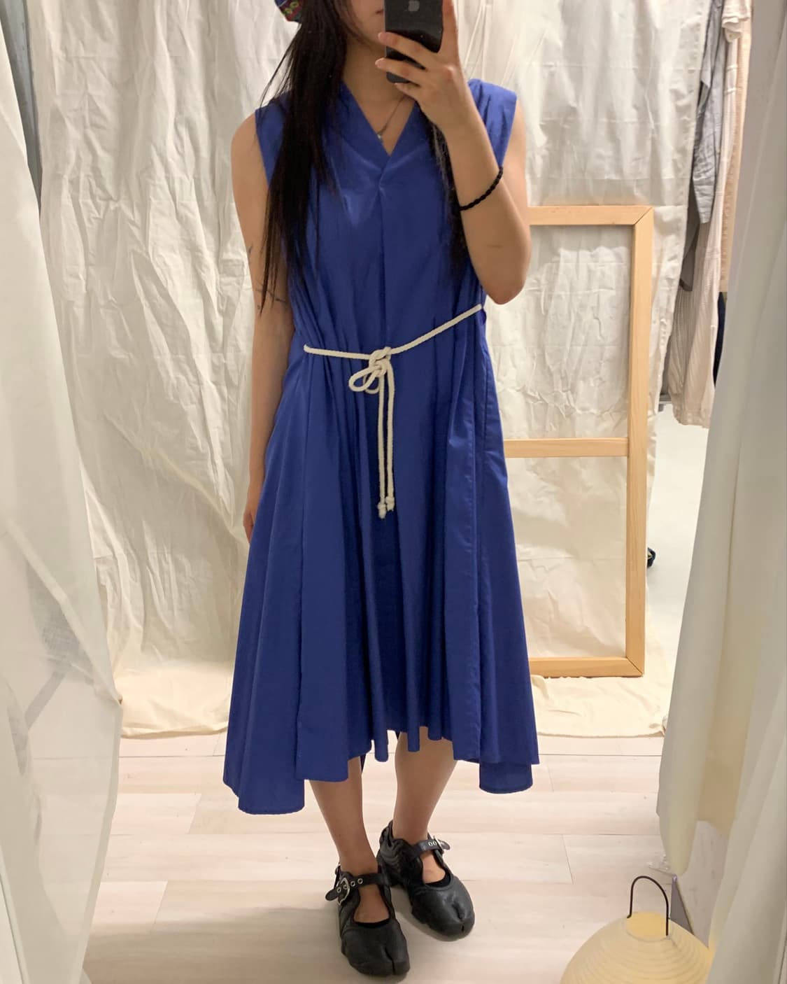 [Ray BEAMS] cobalt blue drape dress 상품이미지7