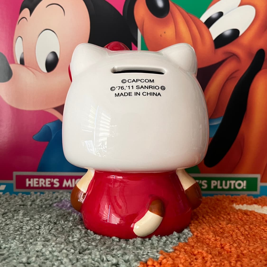 산리오x몬스터헌터 헬로키티x아이루 세라믹 저금통 상품이미지3
