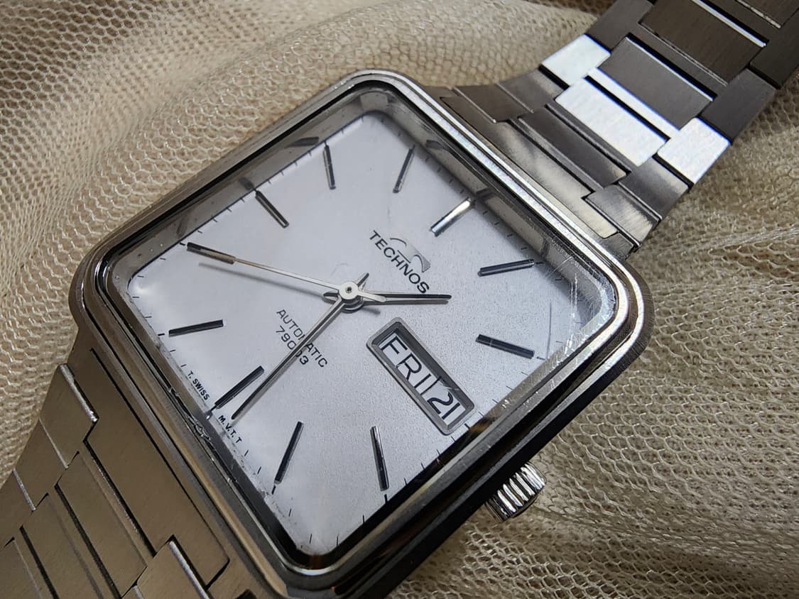 스위스 테크노스 79003 사각 오토매틱 빈티지시계 상품이미지7