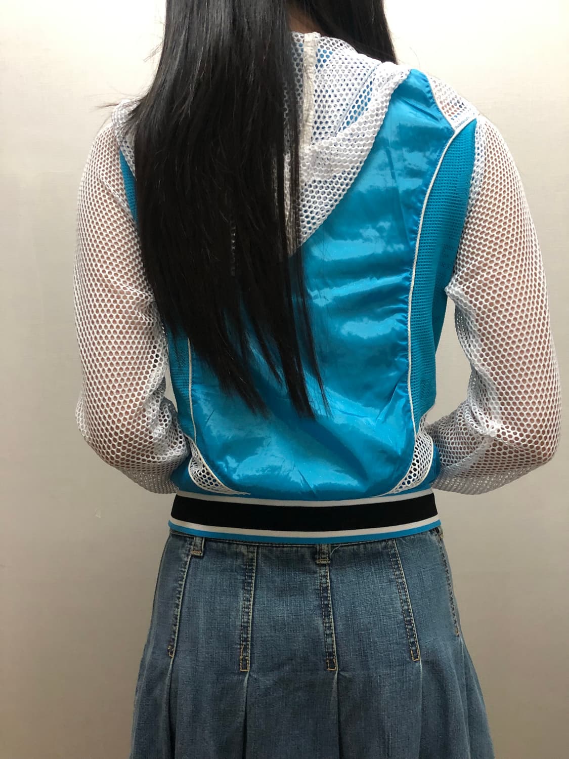 빈티지 블루 네트 와투케 집업 상품이미지8