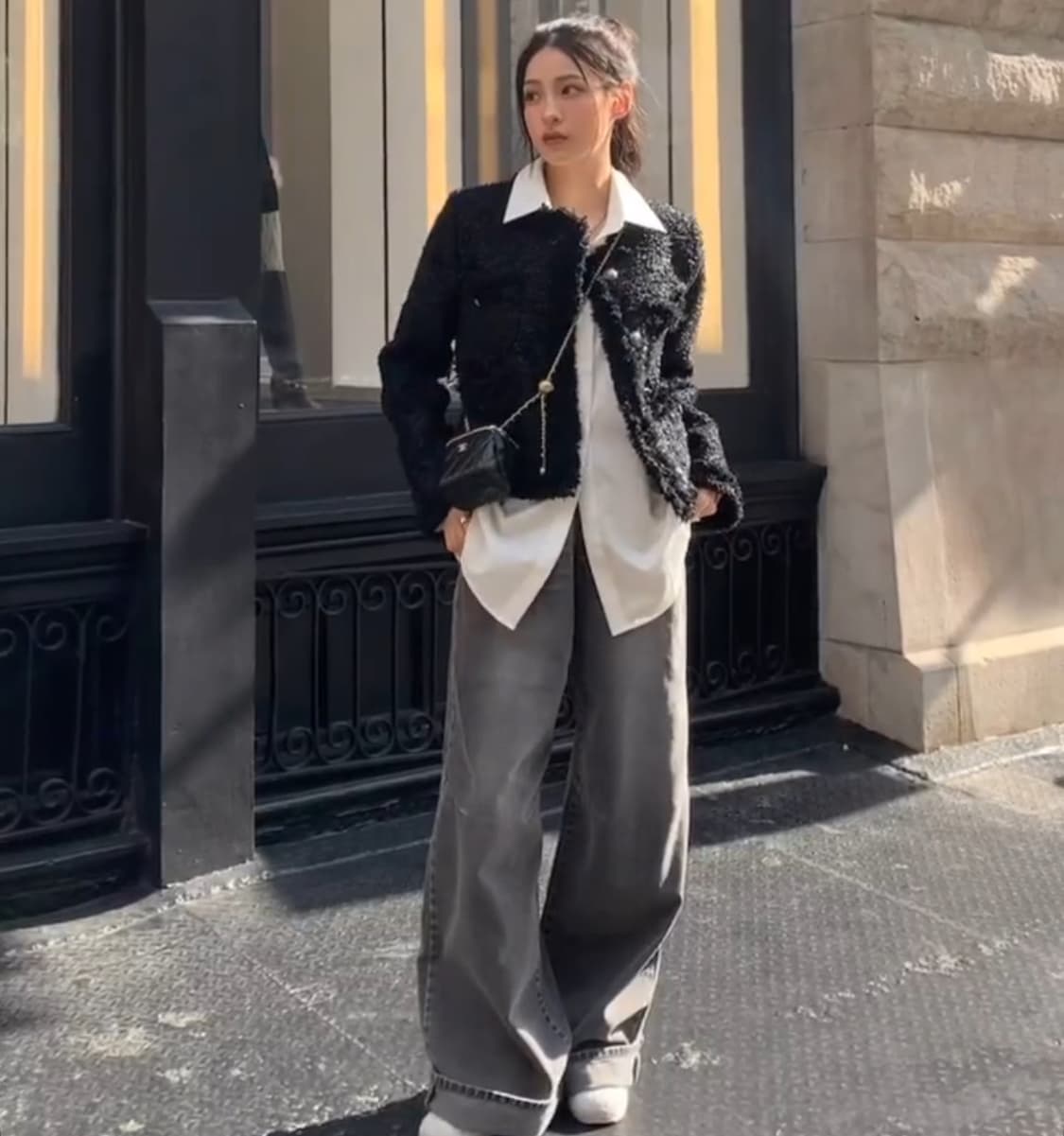 카키포인트 슬릿 박시 데님 s 상품이미지1