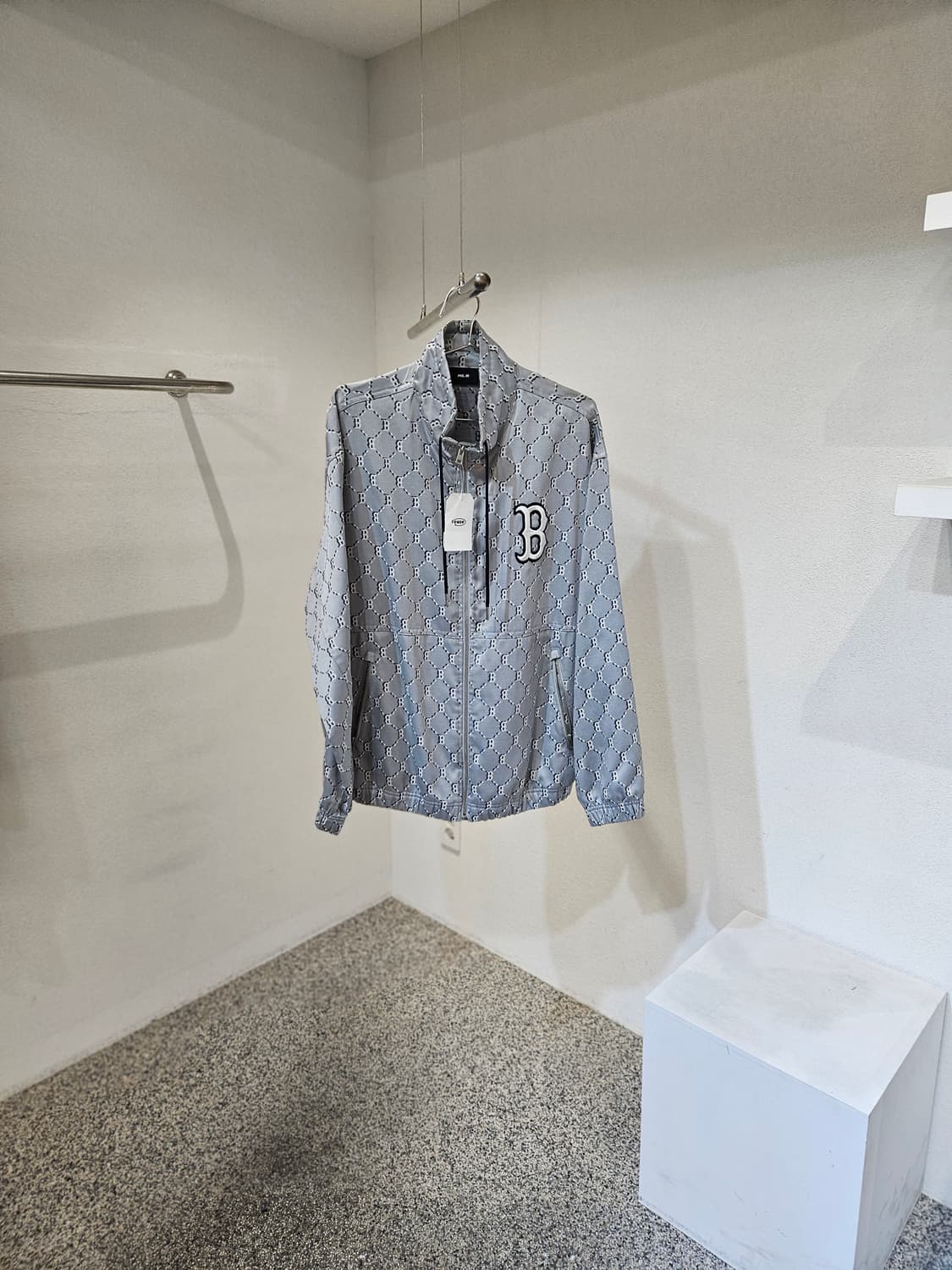 MLB 보스턴 다이아모노그램 자카드 바람막이 상품이미지1