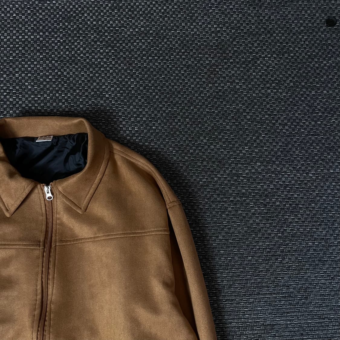 빈티지 브라운 스웨이드 카라 집업 자켓 상품이미지3