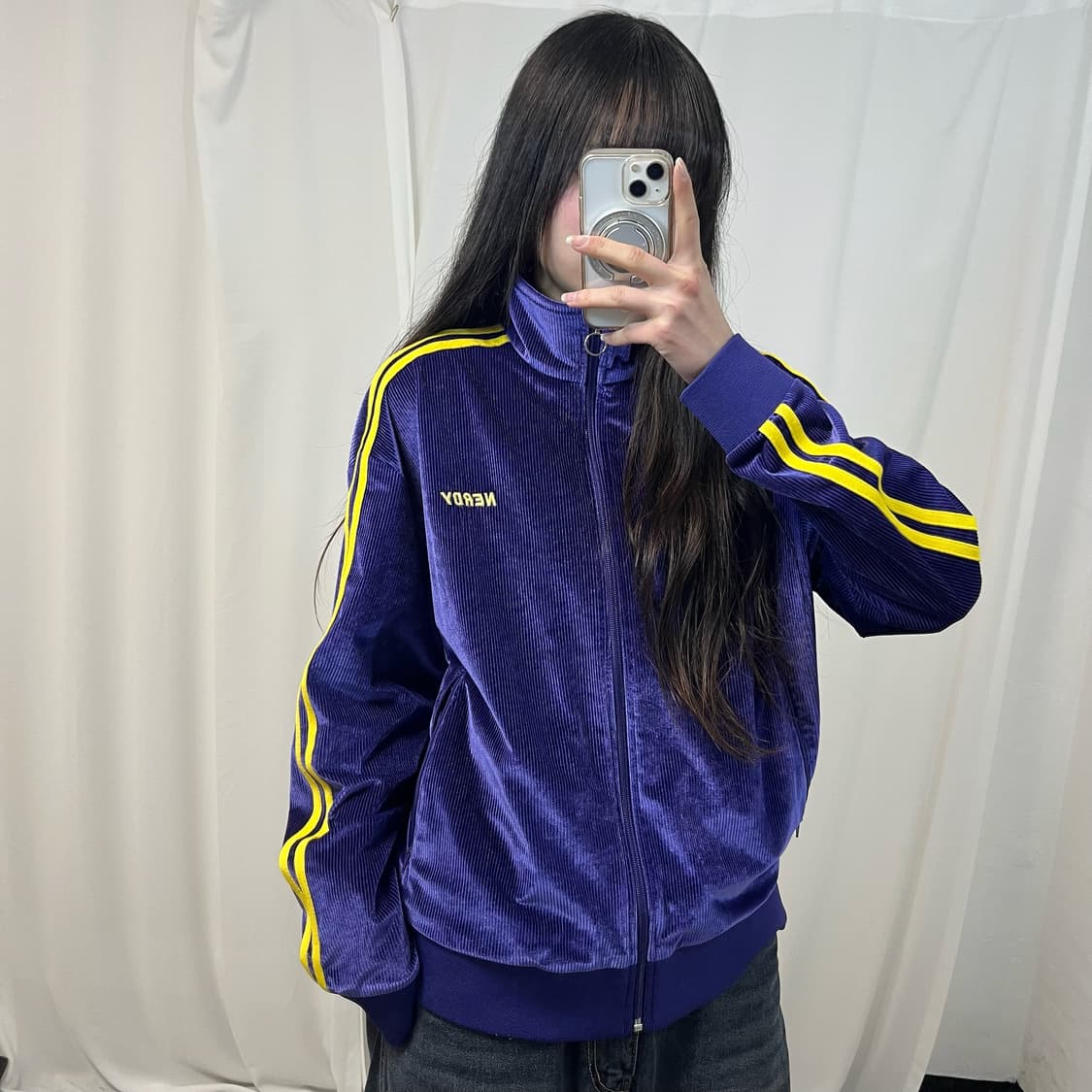 NERDY Purple Corduroy Track Jacket 상품이미지1