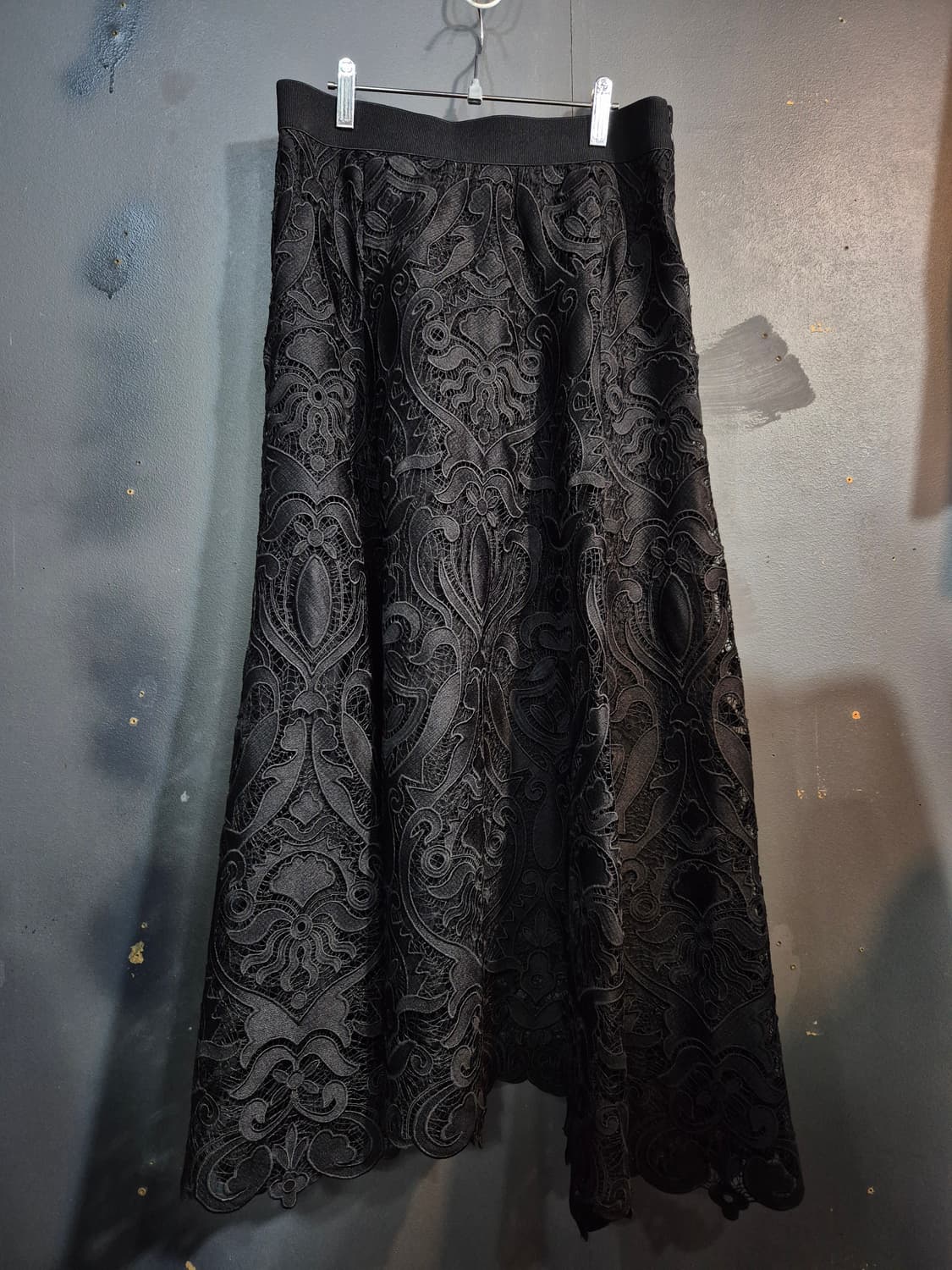 검정 레이스 롱치마 77 88 상품이미지2