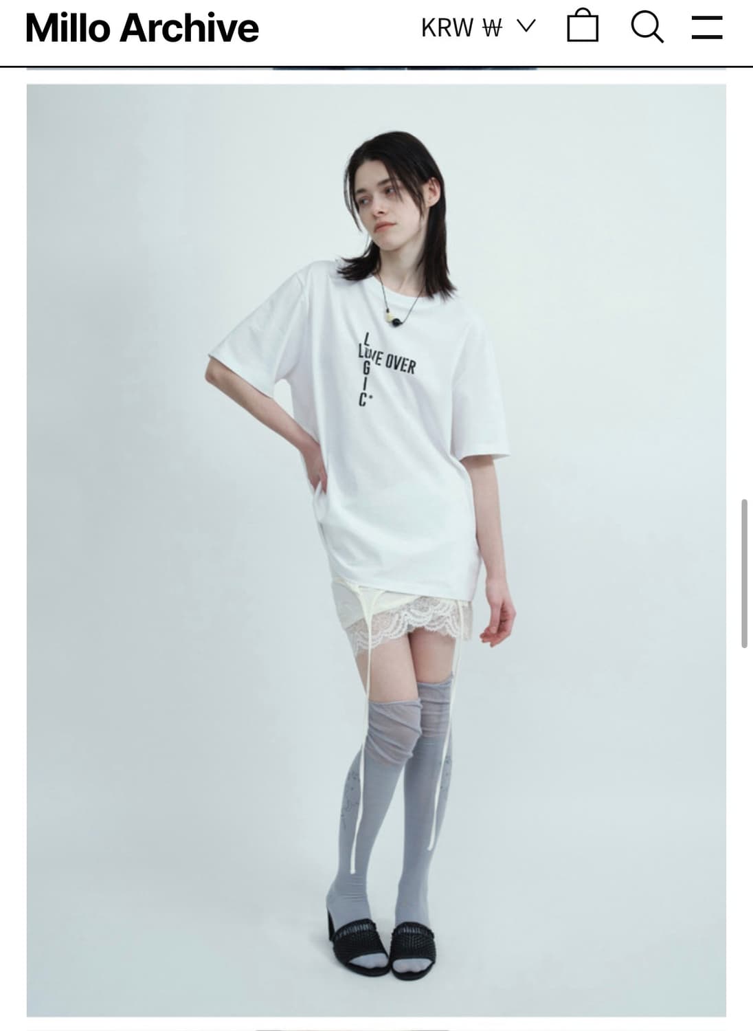밀로우먼 콘트라스트 비즈 네크리스 상품이미지3