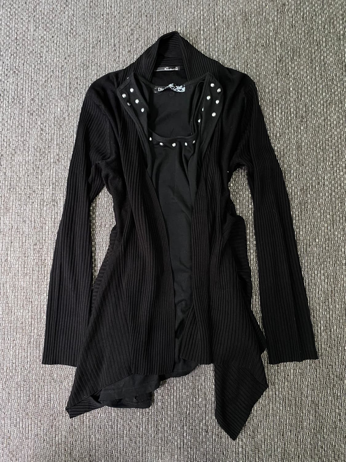 Chic Mood Loose-Fit Black Cardigan 상품이미지2