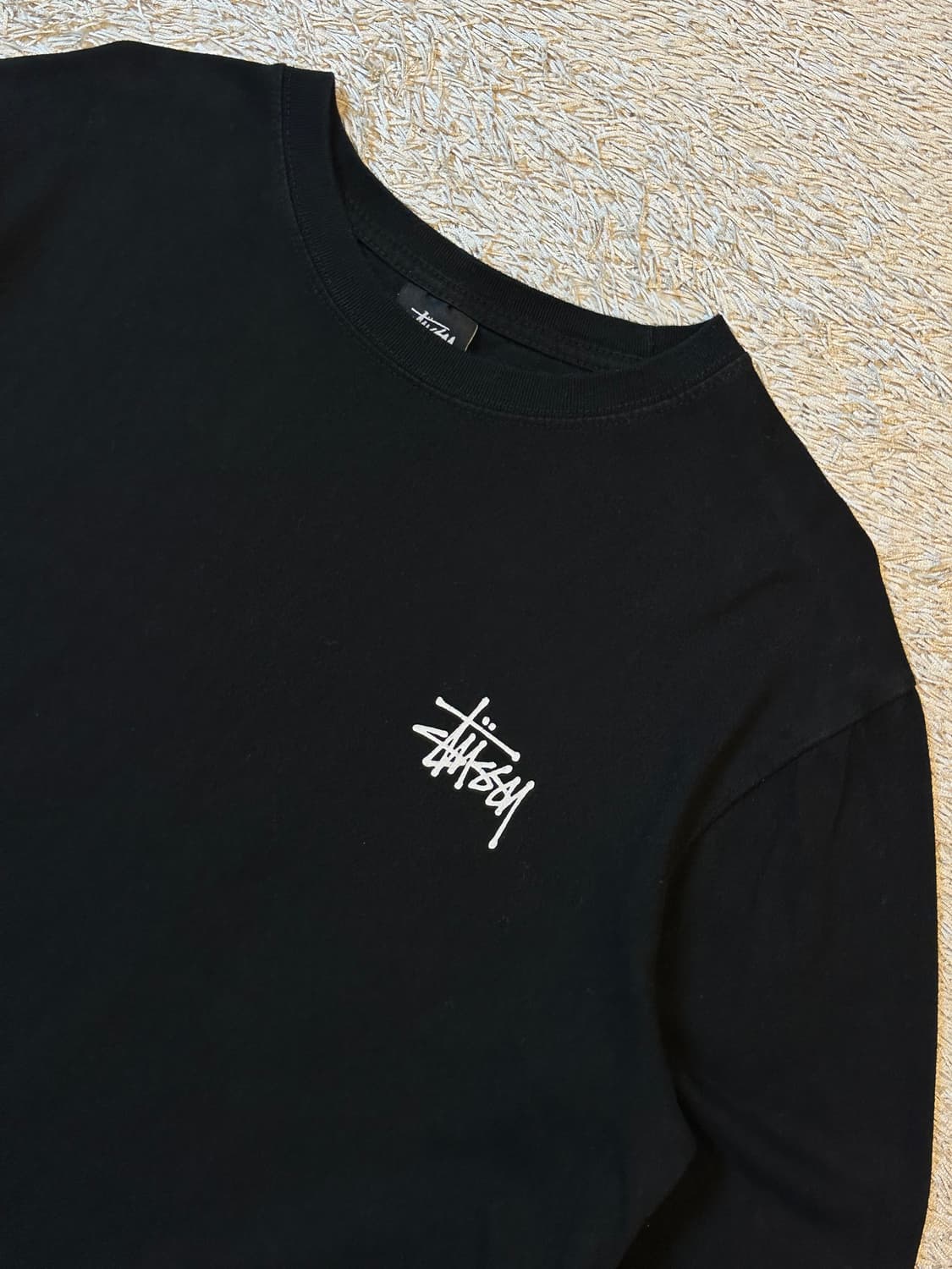 스투시 STUSSY 베이직 로고 롱슬리브 긴팔 블랙 상품이미지3