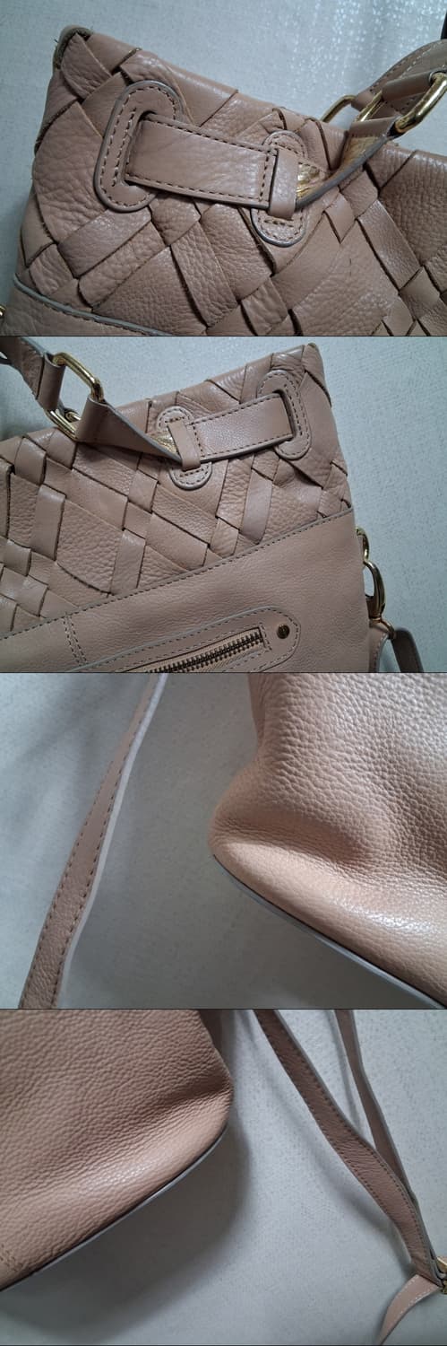 일본구제 Casellini 카셀리니 산호색 가죽코로스겸 토드 미사용품
묵 상품이미지5