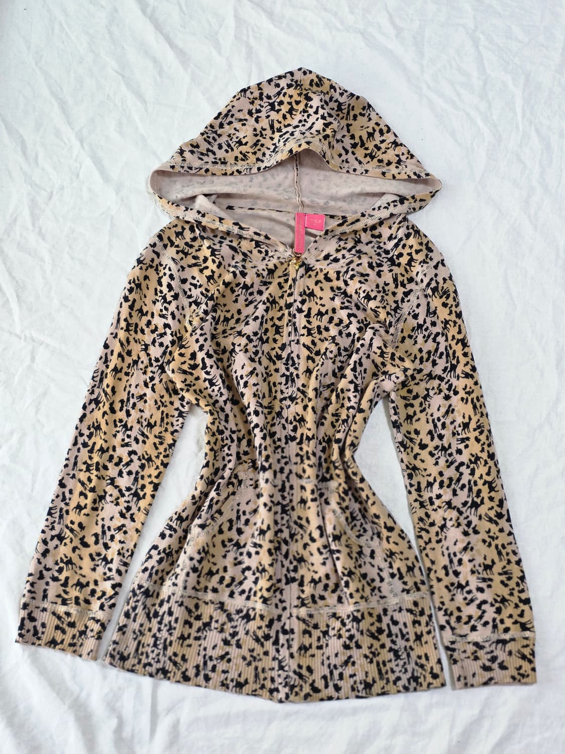 CHARLOTTE 오네갸루 Y2K 패턴 후드 니트집업 상품이미지2