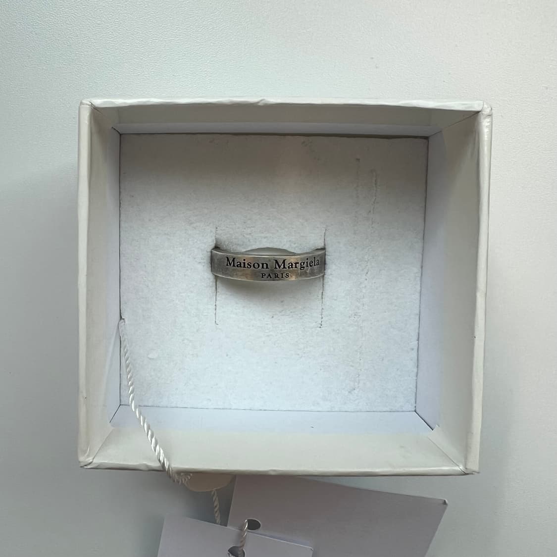 메종마르지엘라 블루 로고 스털링 실버링 8사이즈 상품이미지4