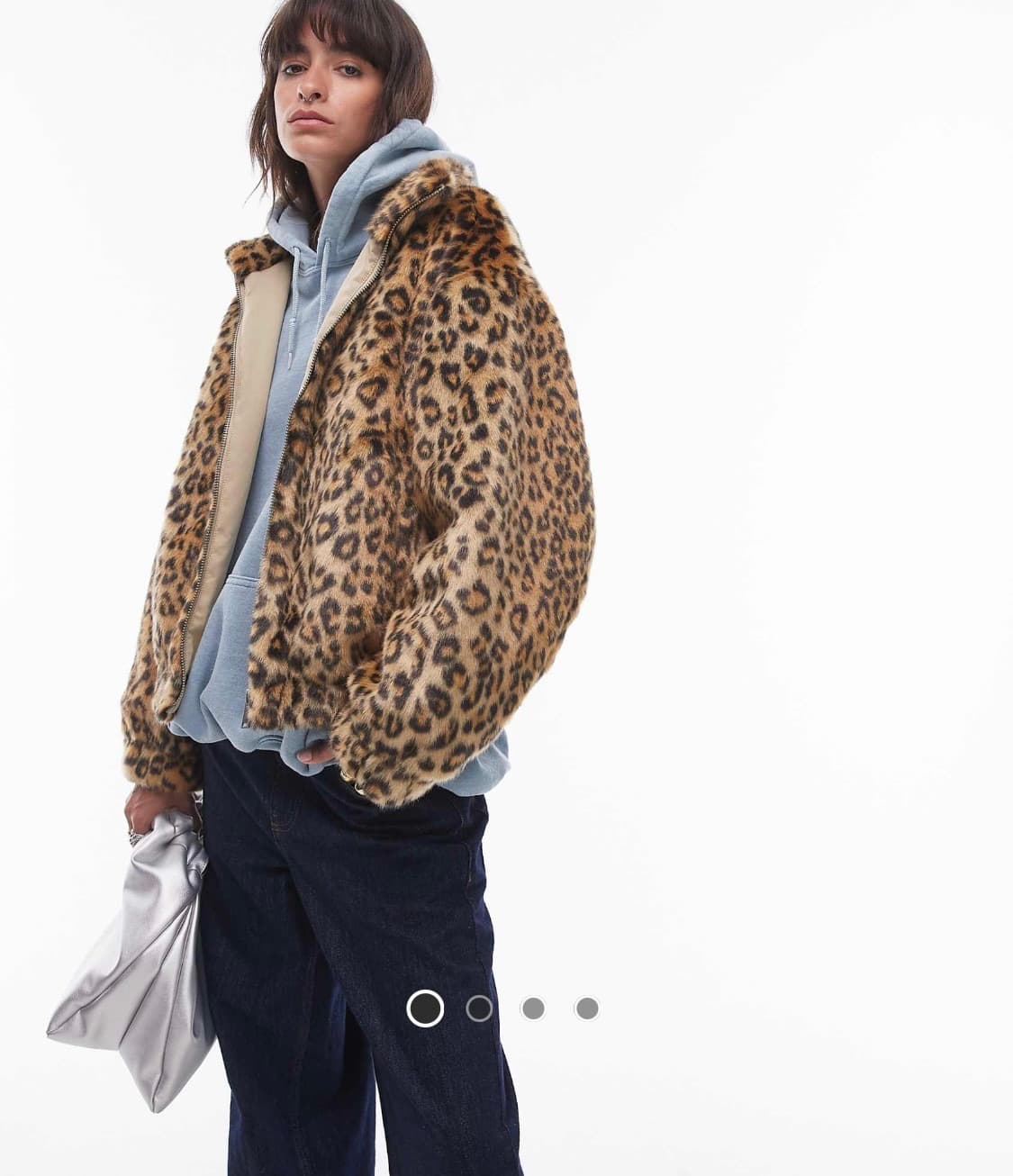 Topshop 탑샵 레오파드 퍼자켓 상품이미지1