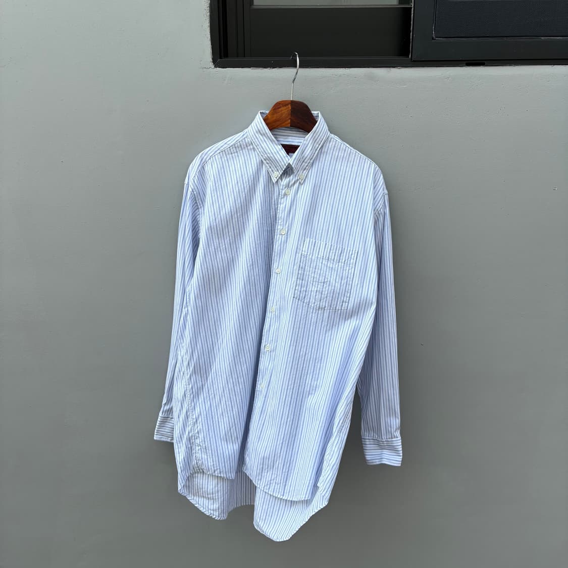 꼼데가르송 옴므 듀스 멀티 블루 스트라이프 셔츠 상품이미지1