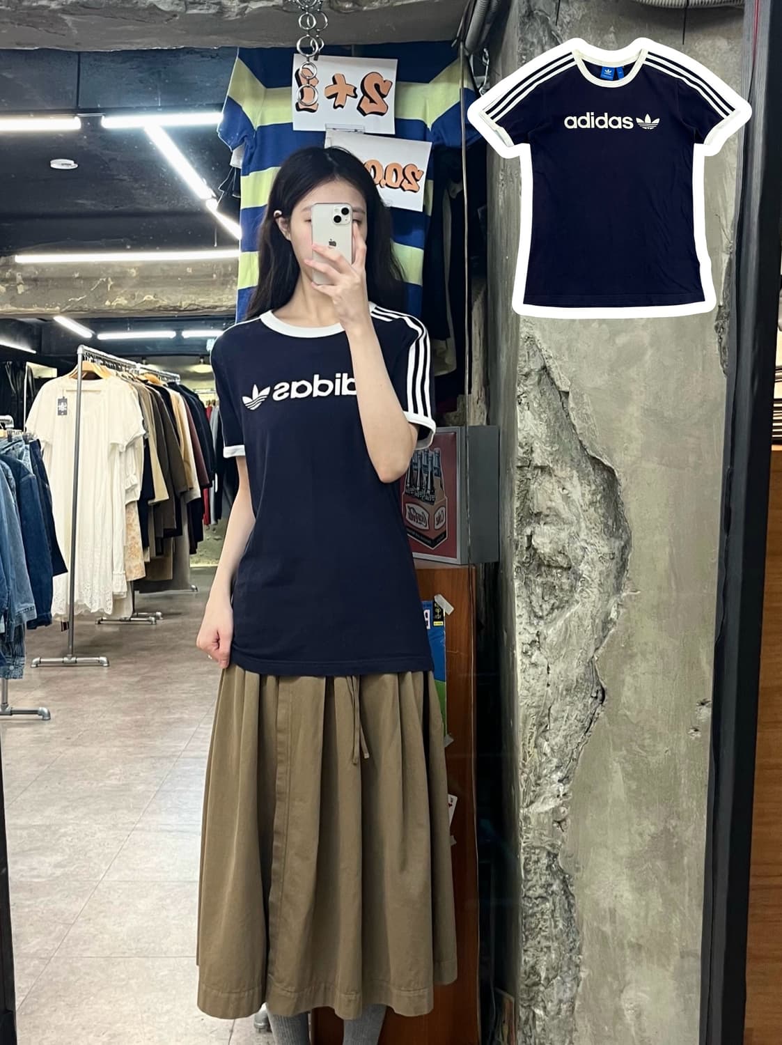 아디다스 반팔티 네이비 95 #csz3853 상품이미지1