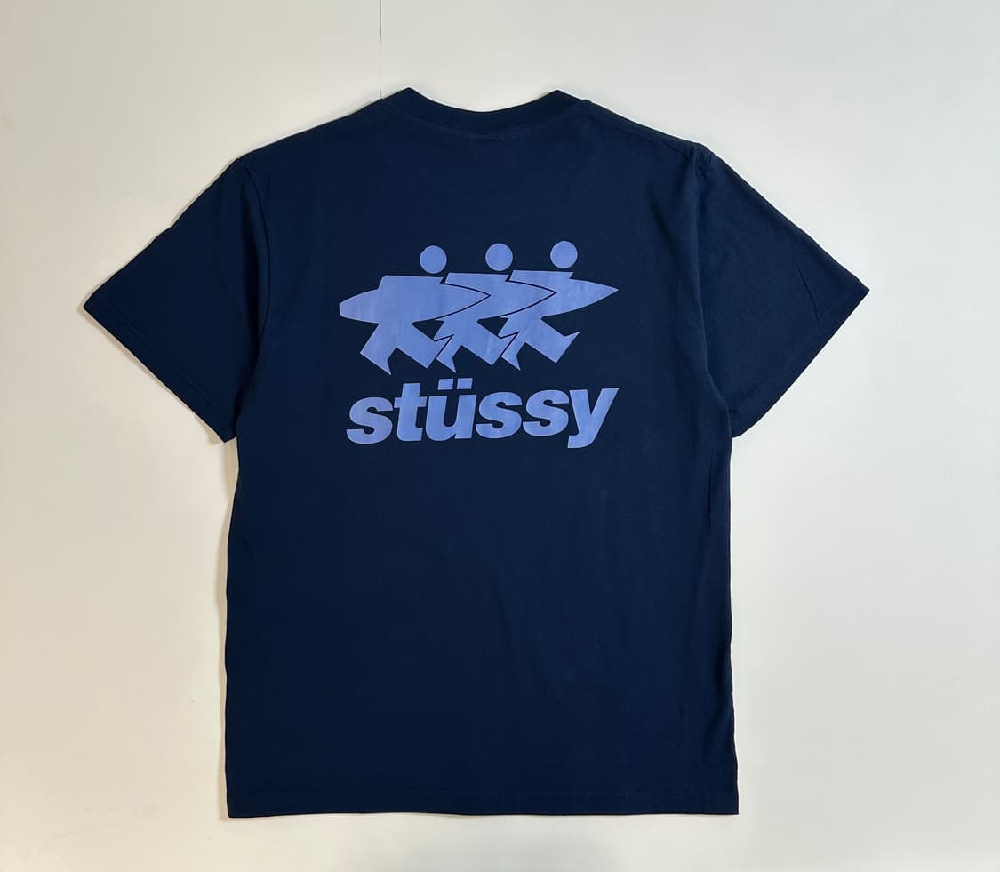 스투시 stussy 서프 워크 반팔 티셔츠 네이비 s (실측90-95) 상품이미지4