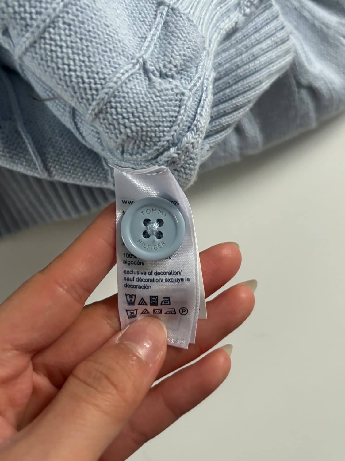 Tommy Hilfiger 타미힐피거 스카이블루 케이블 코튼 가디건 상품이미지7