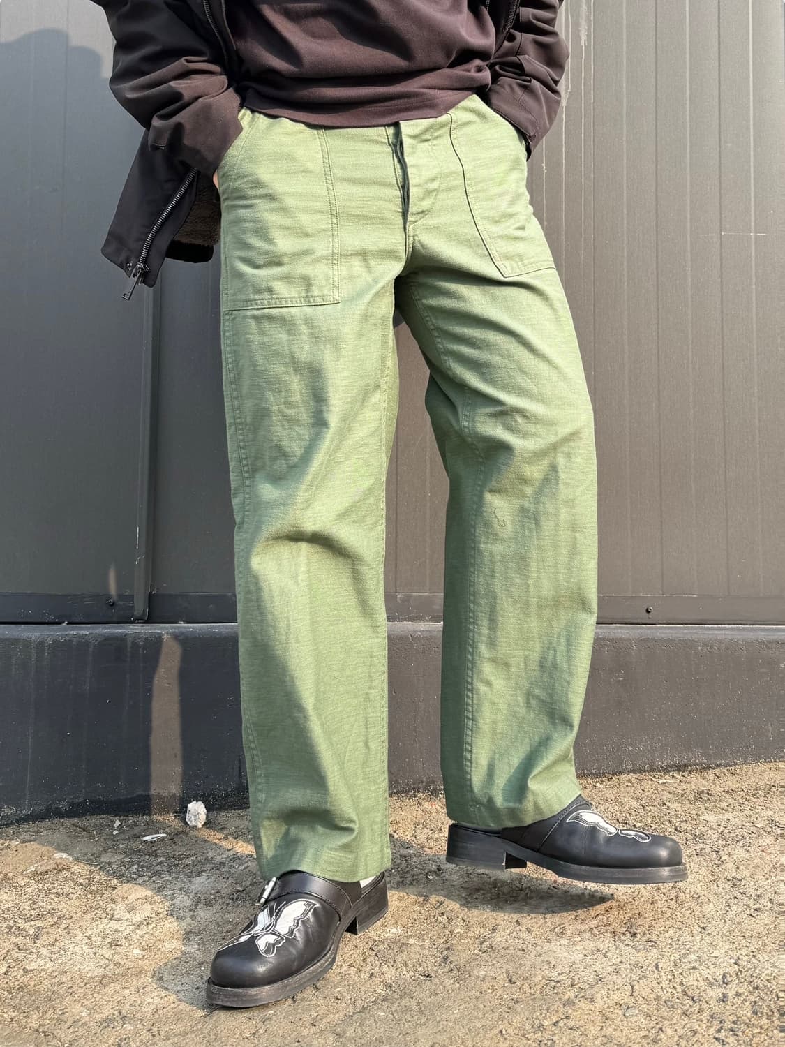 오어슬로우 퍼티그 팬츠 레귤러 카키 상품이미지3