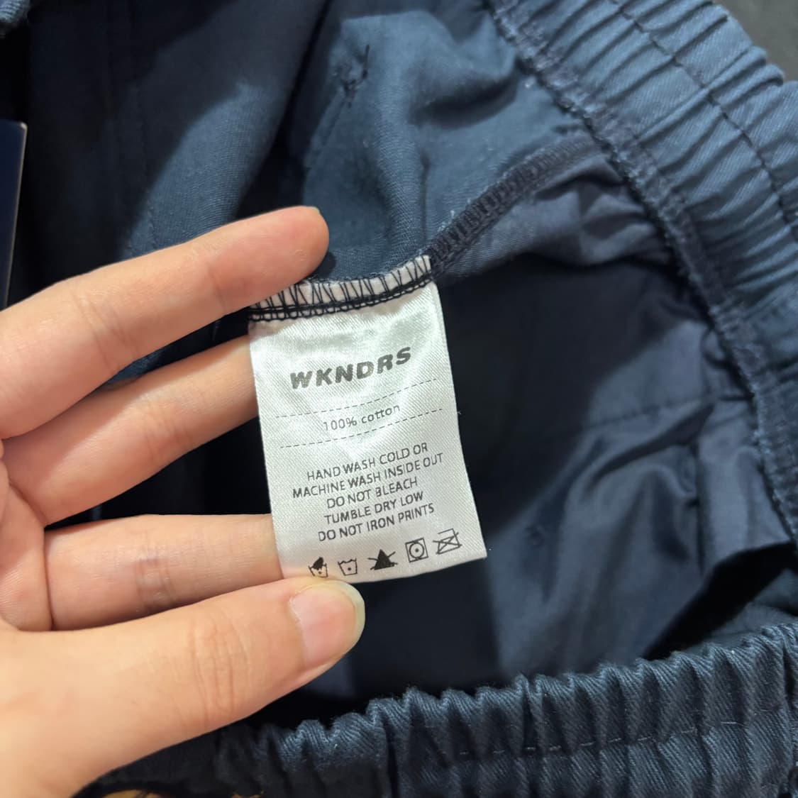 새상품 M 위캔더스 네이비 사자 킹 코튼팬츠 상품이미지6