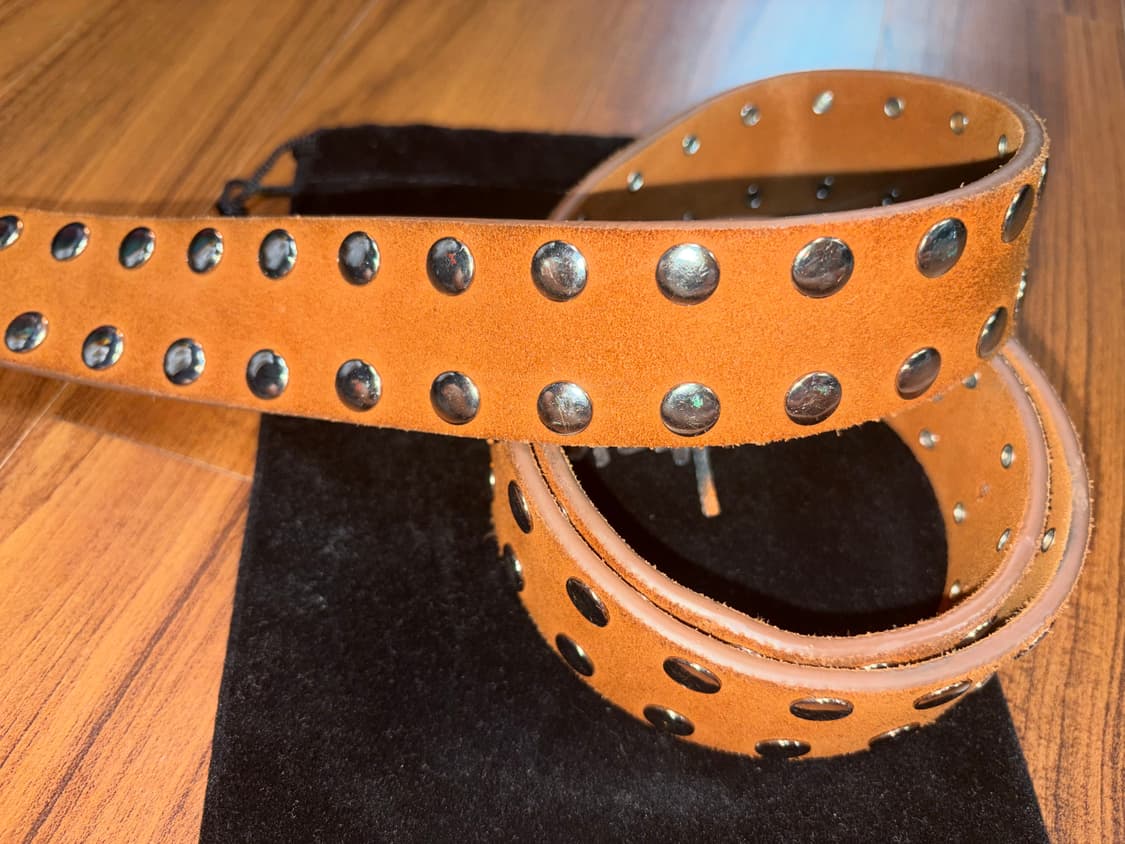 스투시 8볼 스터드 벨트 브라운 스웨이드 L/XL 상품이미지2